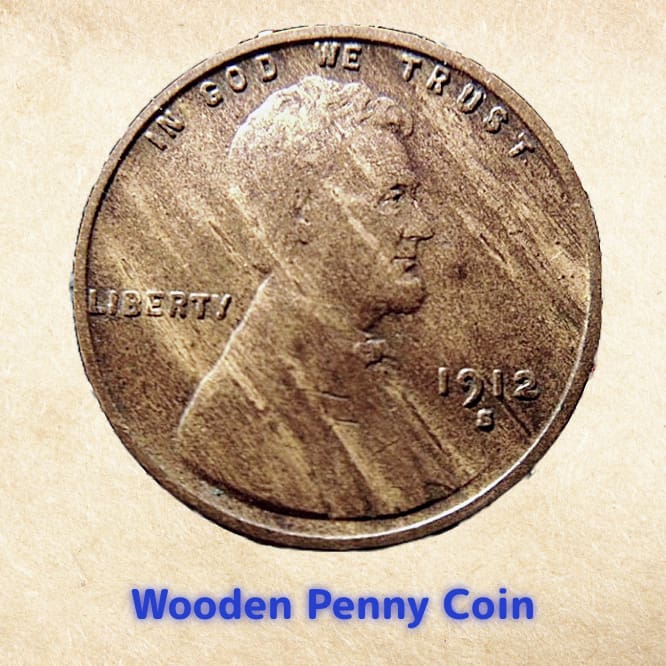 Wooden Penny Coin due to improper mixture of copper and zinc