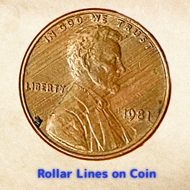 rolling lines on penny coin